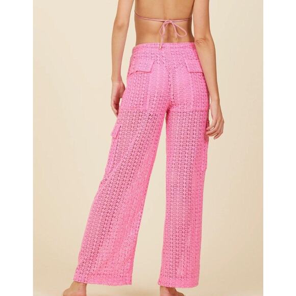 Surf Gypsy Hot Pink Crochet Cargos in Size M - Picture 2 of 8
